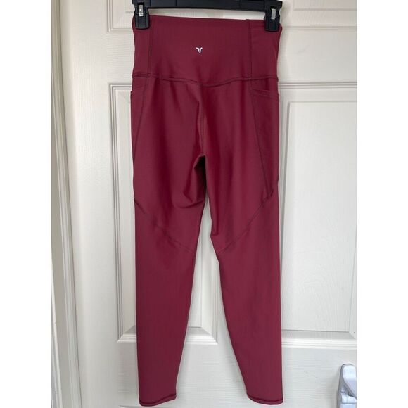 Old Navy High Rise Powersoft Side Pocket 7/8 Leggings (Scarlet Oak) - Small - Picture 5 of 13